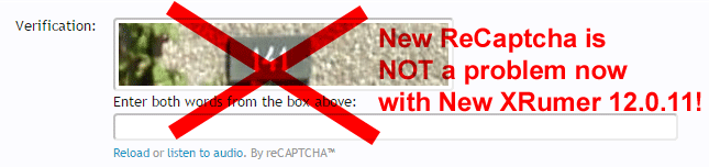 Recaptcha, XRumer 12.0.11